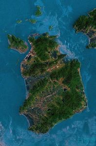 金塘岛港区分布图 航拍